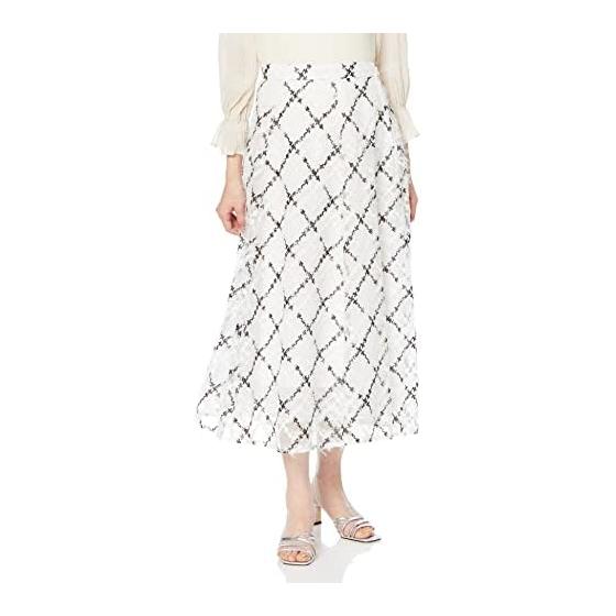 [Sneider] Embroidered Check Skirt SWFS231173 Women s