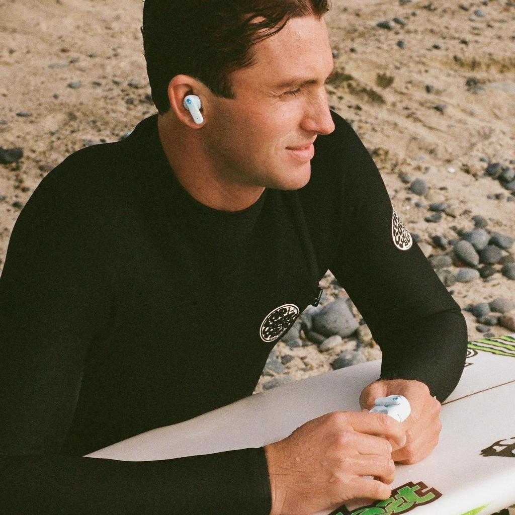 Official Skullcandy EcoBuds Wireless Fast Charging from Your Deep Bluetooth with Up to 8 Hours of IPX4 Includes Original Sticker Earbuds, USB-C