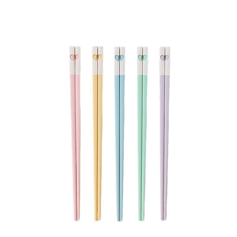 

Cute Mixed Color Caring Household Chopsticks 5pairs