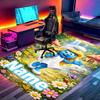 Custom Name Personalized Blue Smurfs Print Carpet, Versatile Home Decor Rug, for Playroom, Apartment, Balcony, Entryway, Hallway Gift