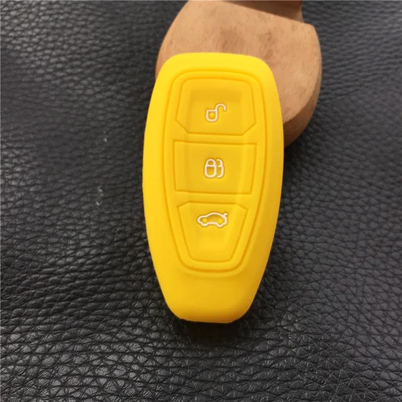 Silicone rubber car key case cover for Ford Focus 3 MK3 ST RS Ecosport Kuga New fiesta Fiesta Focus Mondeo3 Buttons smart key