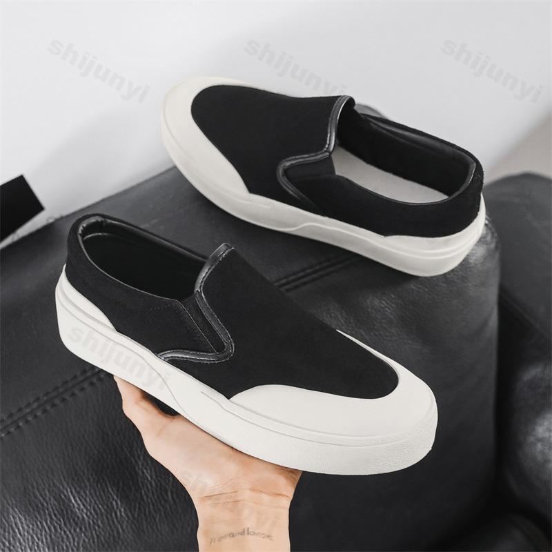Fashion 2025 Summer New Men's Breathable Canvas Casual Shoes Thick Soled Comfortable Slip on Sports Shoes Fashion Trend Chunky sneakers
