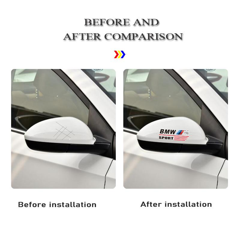 Auto-Rückspiegel Dekorativer Aufkleber Kratzfest Schutz für BMW E46 E66 E65 F13 F06 X2 X3 X5 X4 G08 G16 G15 G14 G12 G11