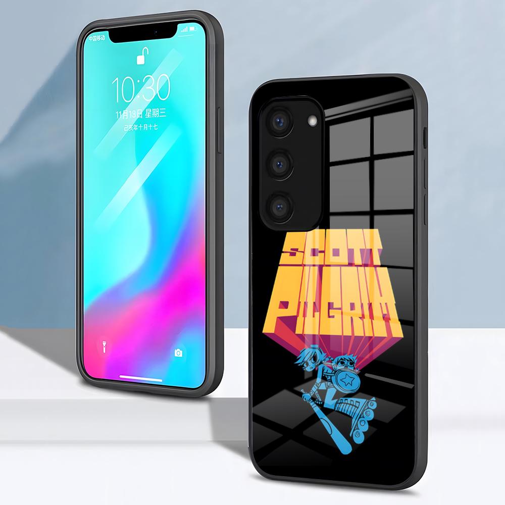 Scott Pilgrim VS The World Phone Case For Samsung S26 S25 S24 FE S23 S22 S21 Plus S20 Ultra Note20Ultra Black Glass Cover