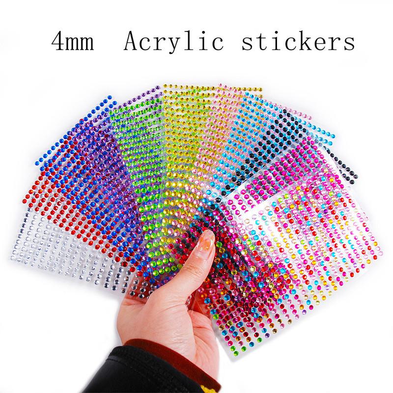 3-6mm Electric syllable face stickers eyebrows face stickers diamond nail art pearl stickers masquerade face decoration diamonds
