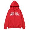 Felpa con cappuccio unisex a maniche lunghe con zip Vestibilità ampia Stile gotico scuro Felpa con stampa di lettere Giacca