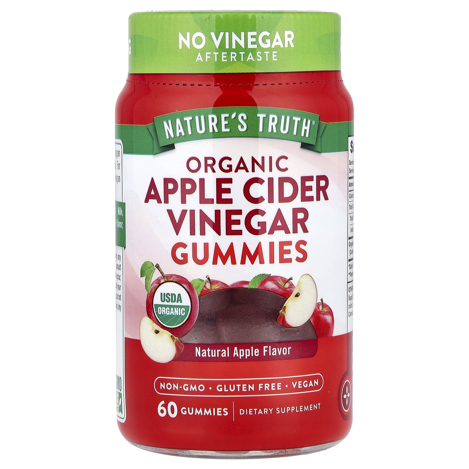 

Nature S Truth, Organic Apple Cider Vinegar Gummies, Natural Apple Flavor, 60 Gummies