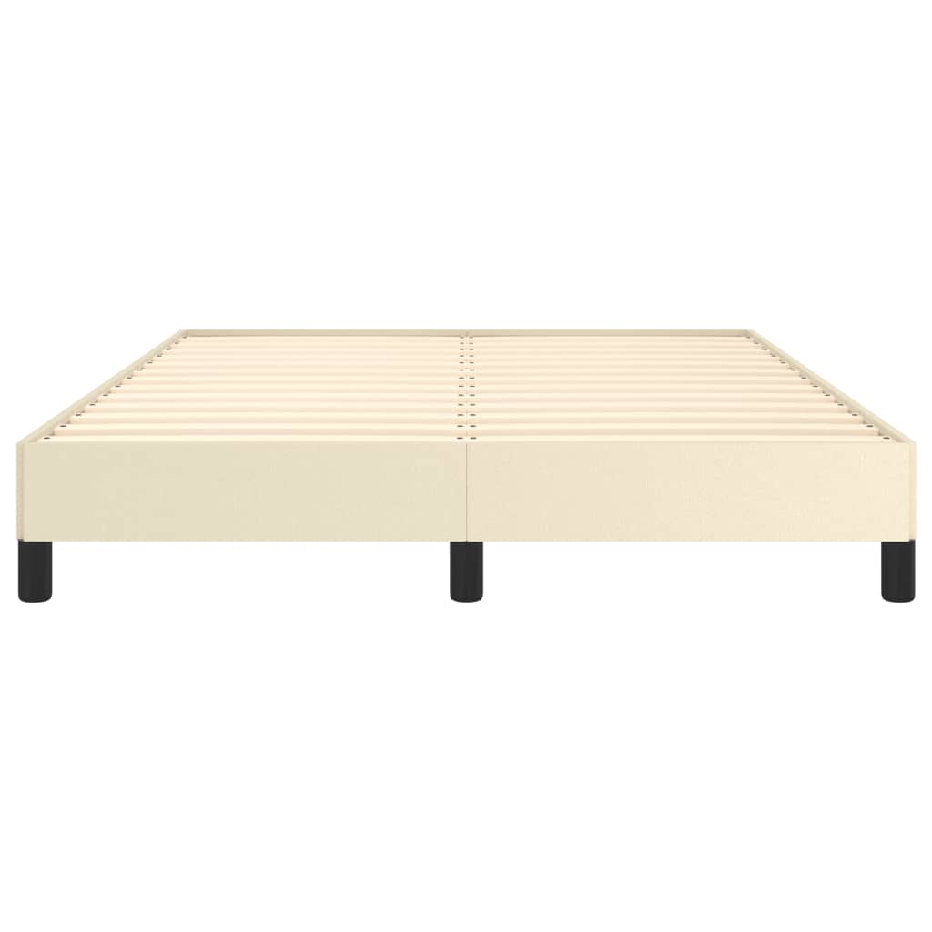 Bed Frame Cream 140 x 200 cm Faux Leather