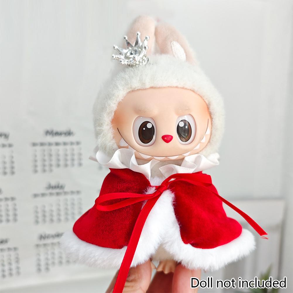 Clothes for 17cm Labubu Fashion Clothes Cape Bibs Cozy Miniature Clothes Doll Mini Fashion Accessories