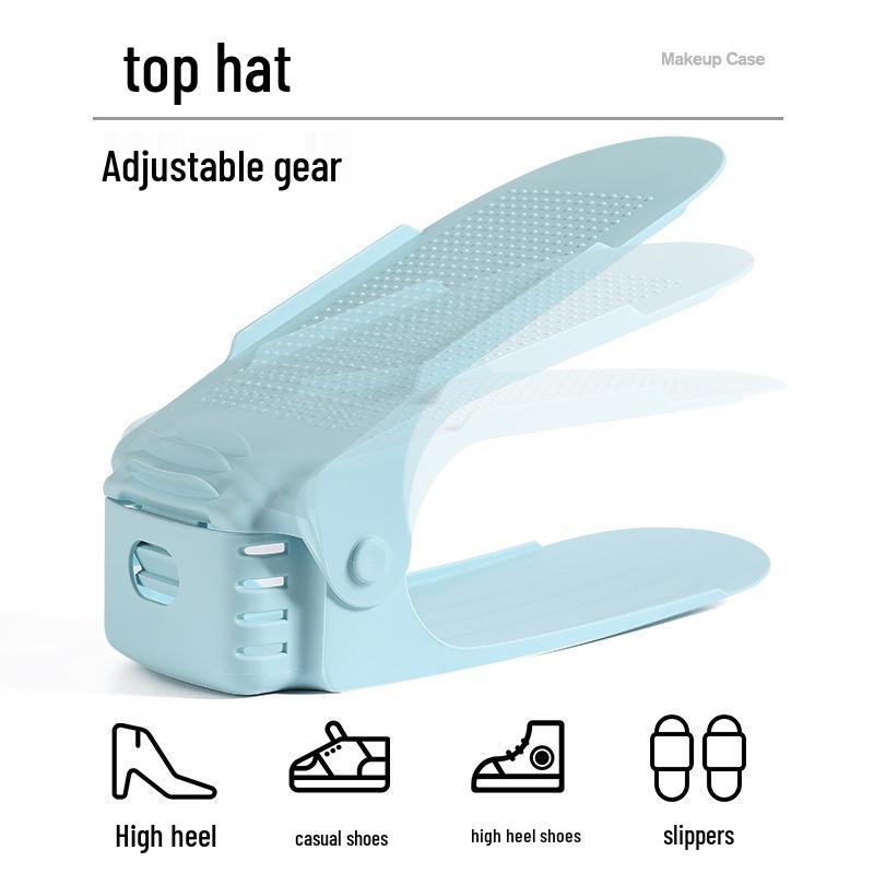 Adjustable 4-Tier Double-Layer Shoe Rack for Household & Dormitory Use