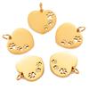 10Pcs/Lot Hollow Paw Heart Charms Stainless Steel Mirror Polished Charms Wholesale Heart Paw Charm Pendant For Jewelry Making