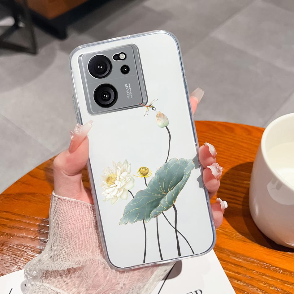 Clear Case For Xiaomi 13T Pro Soft TPU Silicone Cute Cartoon Back Cover For Xiaomi 13 T 13TPro Anti Drop Lightweight Phone Cases