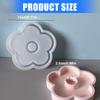Floral Silicone Candle Holder Tray Food Grade Safe Flexible Long Candle Tray For Home Decor Party Centerpiece