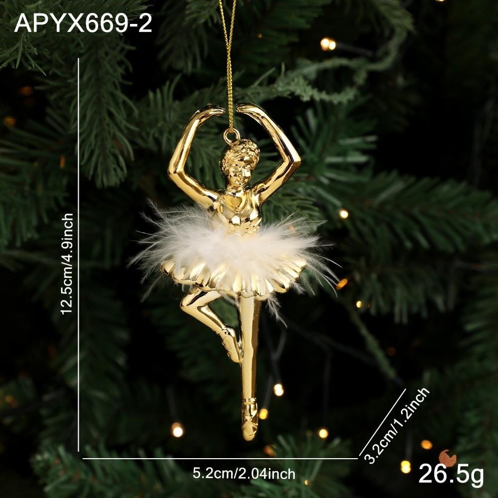Ballet Girl Xmas Tree Decorations Plastic Christmas Ornaments  Xmas Party