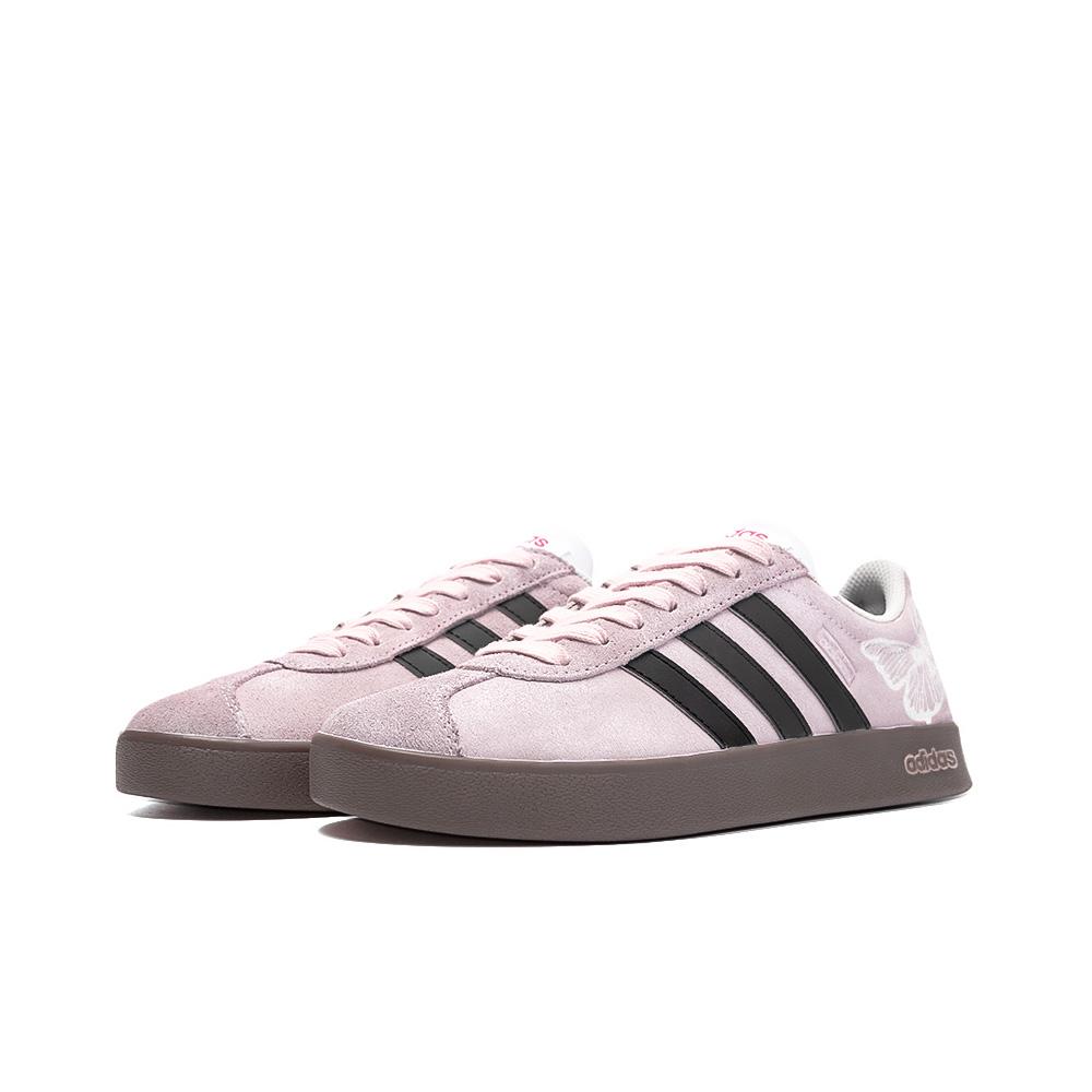 Adidas Neo Vl Court Love Brain, Amber Leather Low top Skateboard Shoes Unisex Light Pink HQ1802(Team189-)
