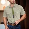 Men'S Fashionable Lapel And Shoulder Length Short Sleeved Casual Top