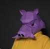 3D Paper Model Wearable Mask Rabbit Animal Cosplay DIY Papercraft Origami Headgear Christmas Halloween Prom Party Girls Gift