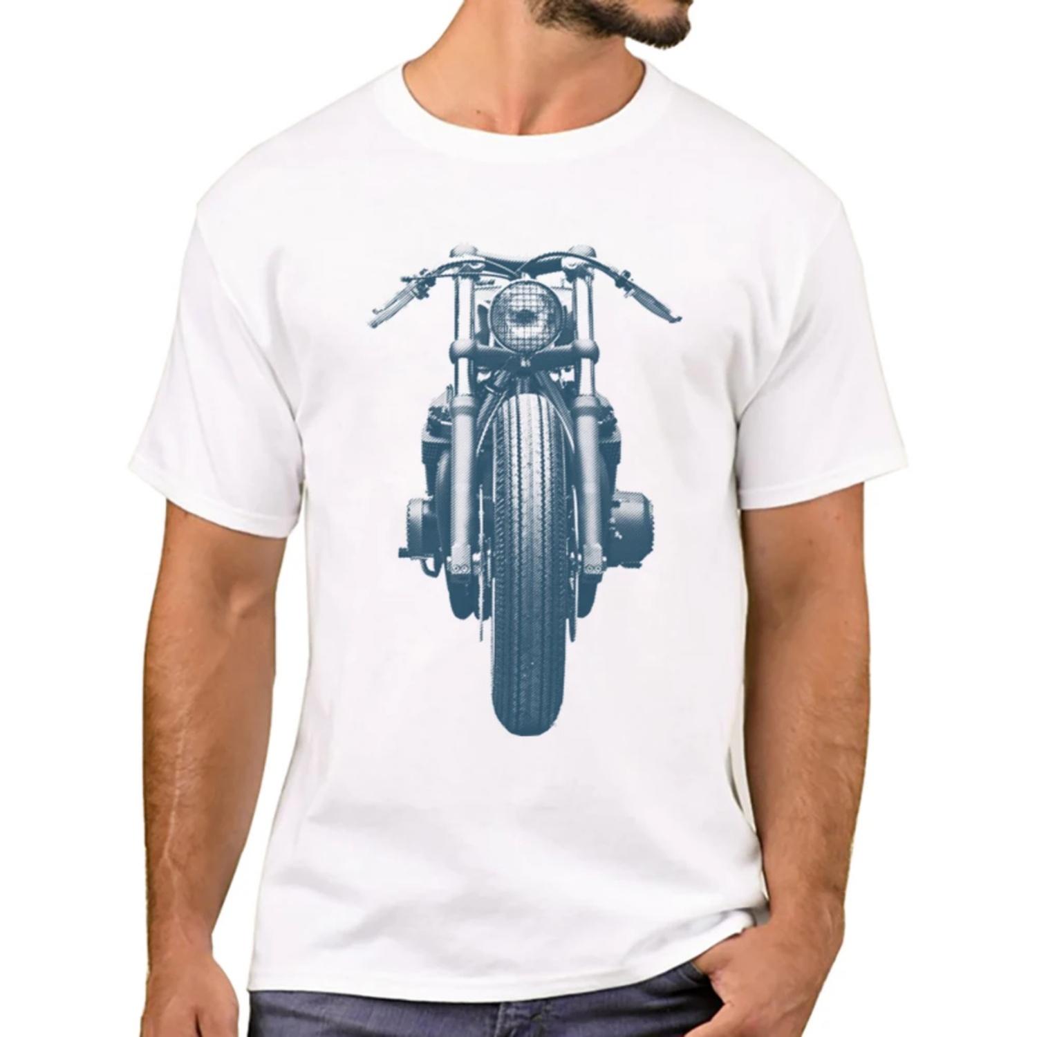 

New Arrival Men Fashion Blaster Cafe Racer Printed T-Shirt Short Sleeve Tee Hipster Motocycle Cool Design Tops XXXXXL чорний