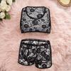 Lace Flower Lace Vest Boxer Shorts Tights Men‘s Lingerie Set  Valentine's Day