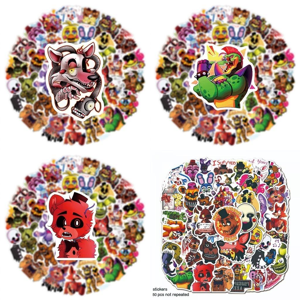 High Quality Fnaf Security Breach Cartoon Game Anime Graffiti Stickers For Laptop And Skateboards
