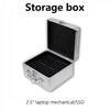 Aluminum Storage Case for 2.5inch HDD/SSD with AntiMoisture Protections and Sponge Support