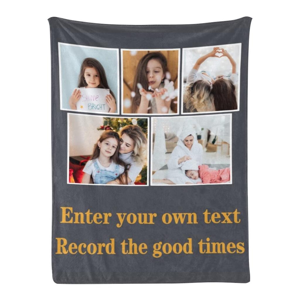 Custom Blanket Flannel Blanket Photo Flannel Blankets for Sofa or Bed Gift DIY Print On Dropshipping