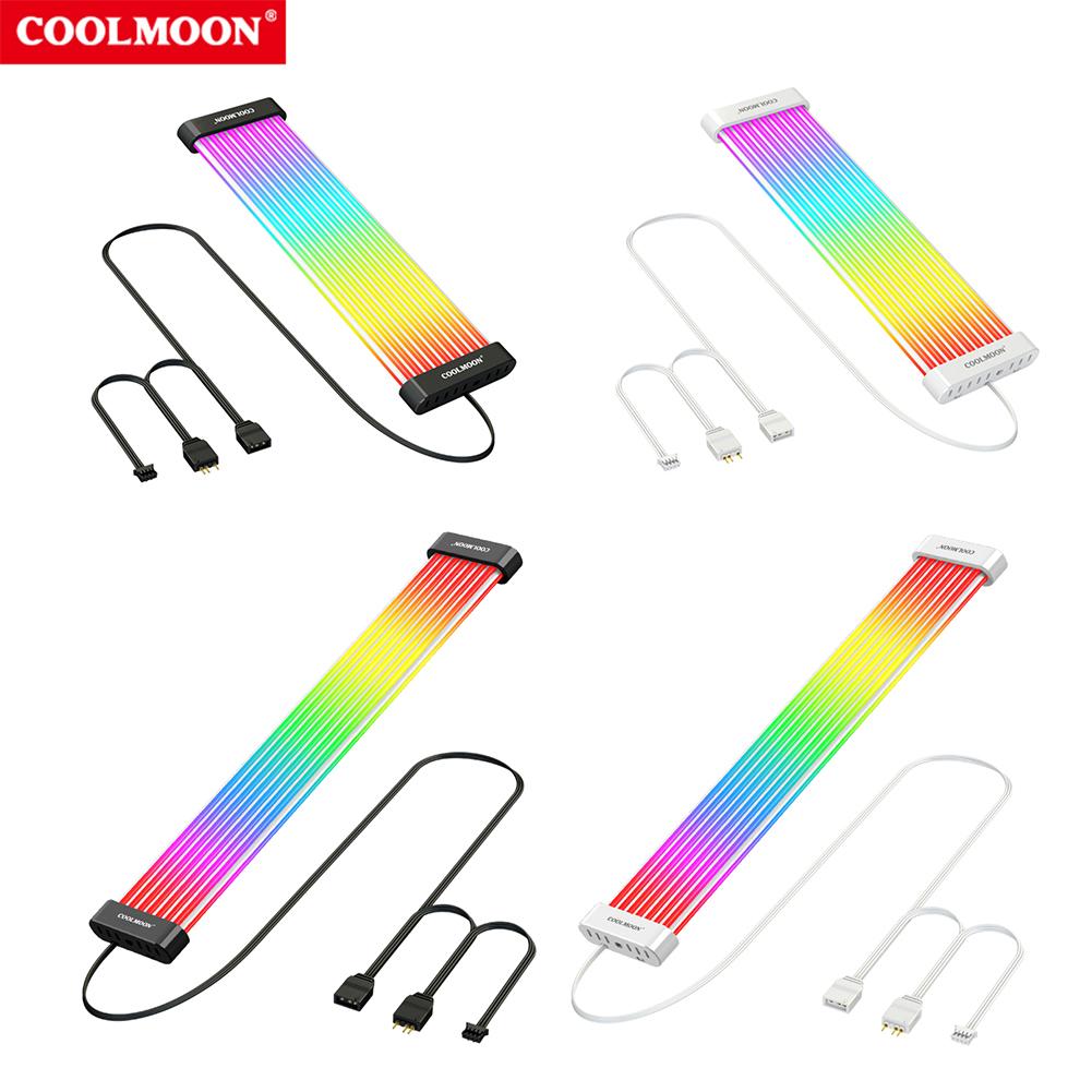 COOLMOON Light Strip 8Pin/24Pin ARGB LED Flexible Light Bar 5V Sync Replacement Multifunctional DIY Computer Accessories