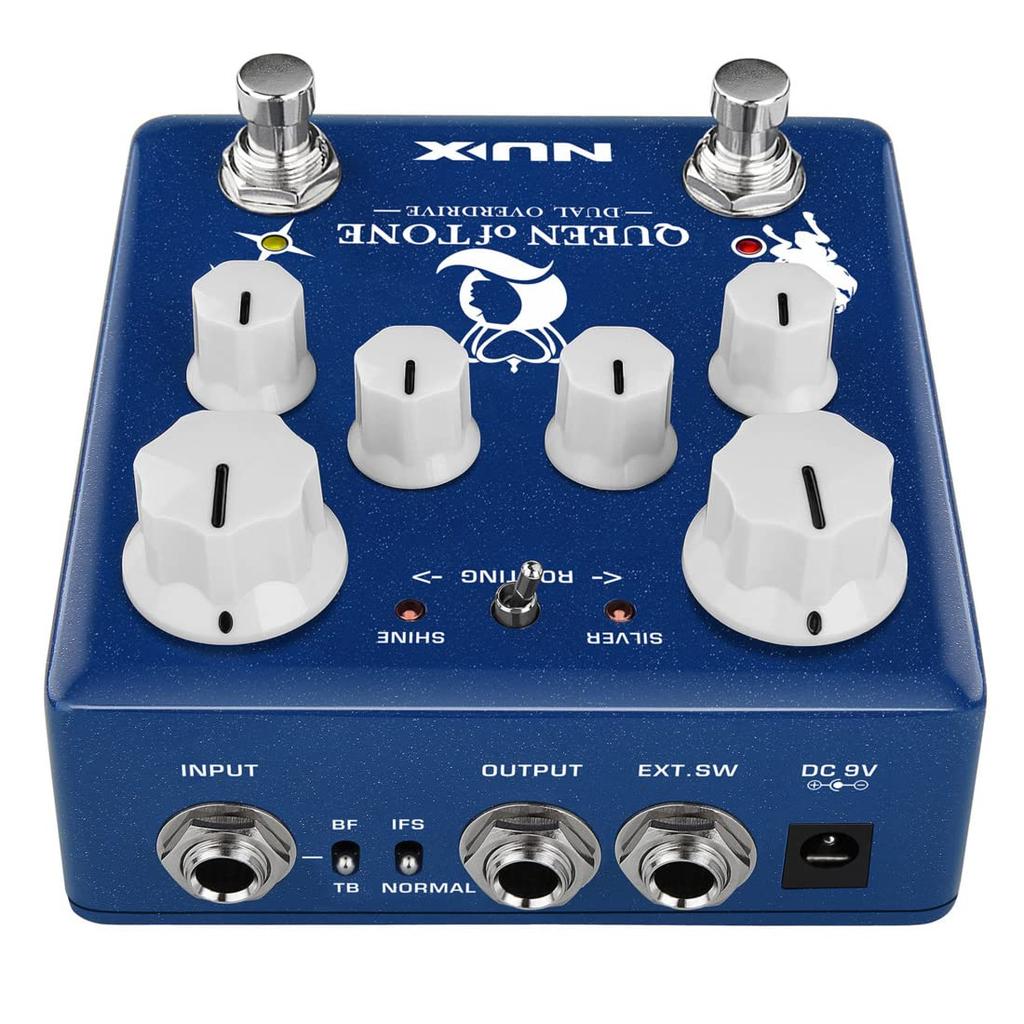 NUX Queen of Tone Dual Overdrive Pedal Stacking Knight and Morning Star NDO-6
