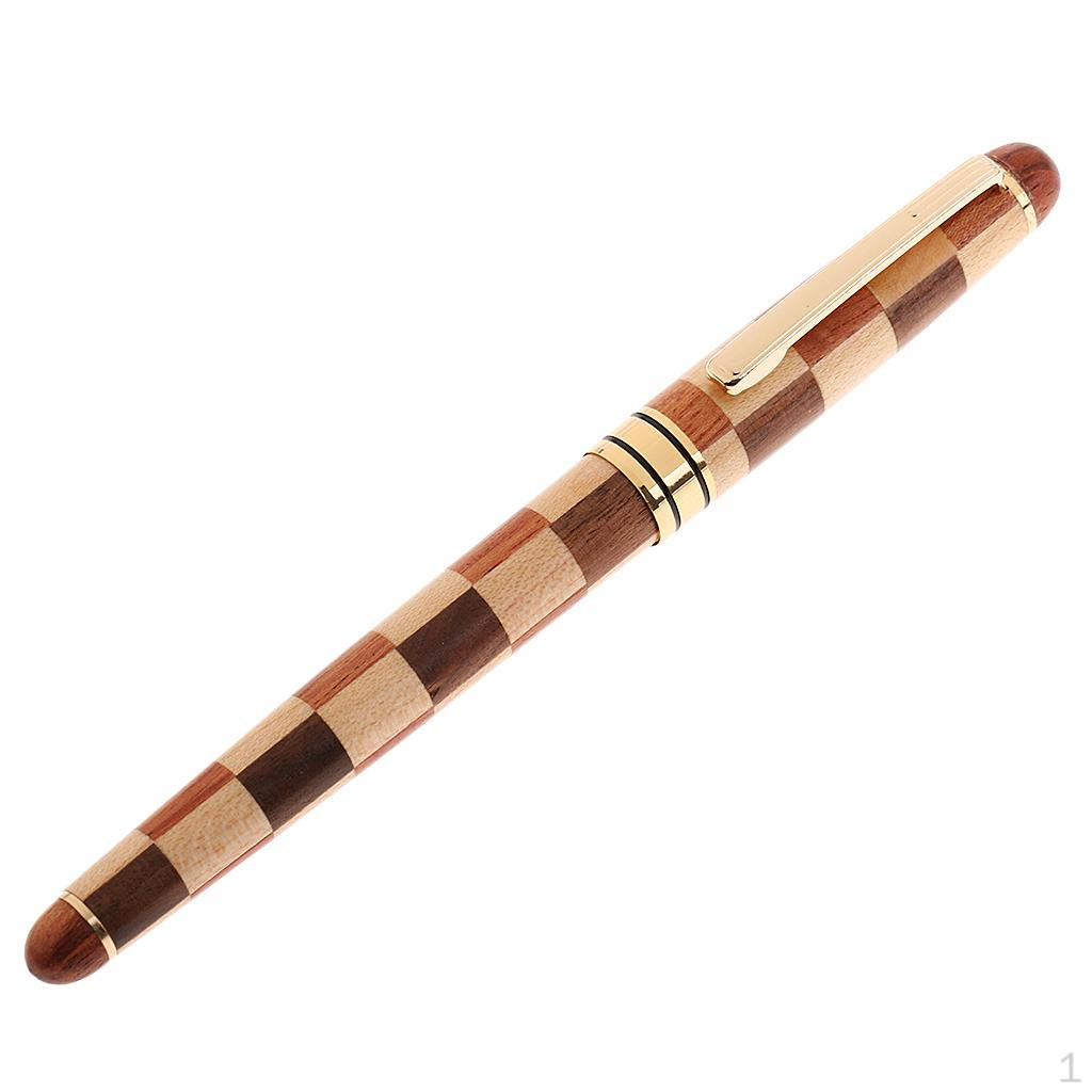

Wooden Rollerball Pen W/ Clip Portable Reusable Student Stationery