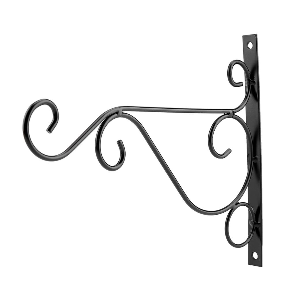 Iron Plant Hanger Wall Hanging Bracket Flower Hook for Home Garden Decoration 25*21cm(White)
