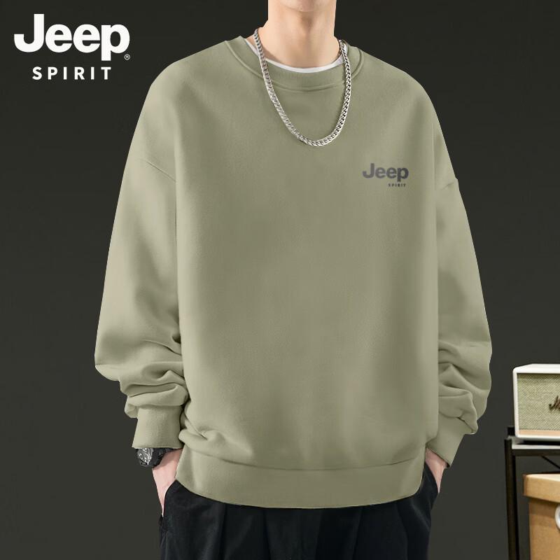 JEEP SPIRIT Men s Loose Fit Crewneck Sweatshirt L