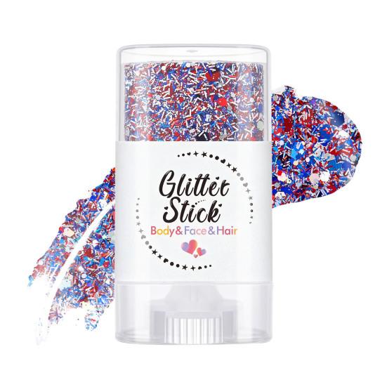 Independence Day Body Patriotic USA Glitter Stick Face Hair Flag Glitter Accessories Sparkling