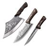 Carbon Steel Kitchen Knives Wooden Handle Cleaver Slicing Knife Hand Forged Blade Butcher Boning Knife Wood Handle Chef Knife