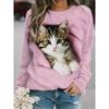 Womens Round Neck Pullover Sweatshirt With 3D Christmas Tree Print Casual Comfort Fit 2025