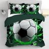 Set Copripiumino Singolo per Ragazzo, Set Biancheria da Letto Calcio Microfibra Morbida Poliestere Set Copripiumino Sportivo con 1 Federa 75*50cm