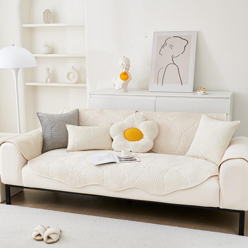 Plush Sofa Cushion, Winter Modern, Four-season Universal, Nordic Simple Cover, All-inclusive Sofa Cover, Non-slip Cushion