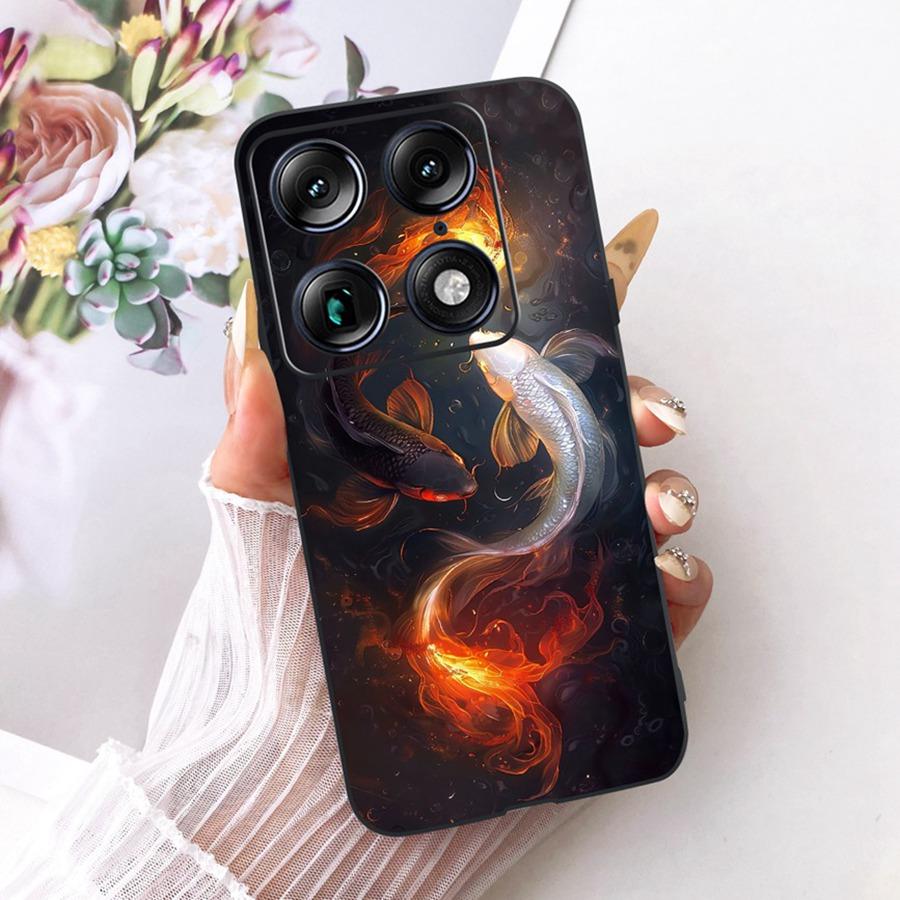 For Motorola Signature 6.8'' Case Cute Cat Cartoons Pattern Soft Silicone TPU Funda For MotoX70 Air Pro Signature Back Covers