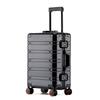 Aluminum-Magnesium Alloy Suitcase with Universal Wheels, 20/24/28-inch