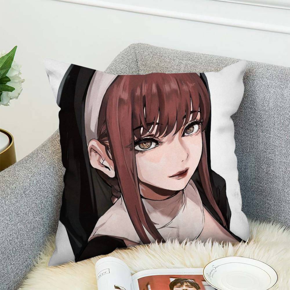 

Anime Chainsaw Man Pillow Case Pillowcase Double-Sided Printing Cushion Cover 45x45 Decorative Cushions Sofa Soft Home Decor Pil 12x12Inch