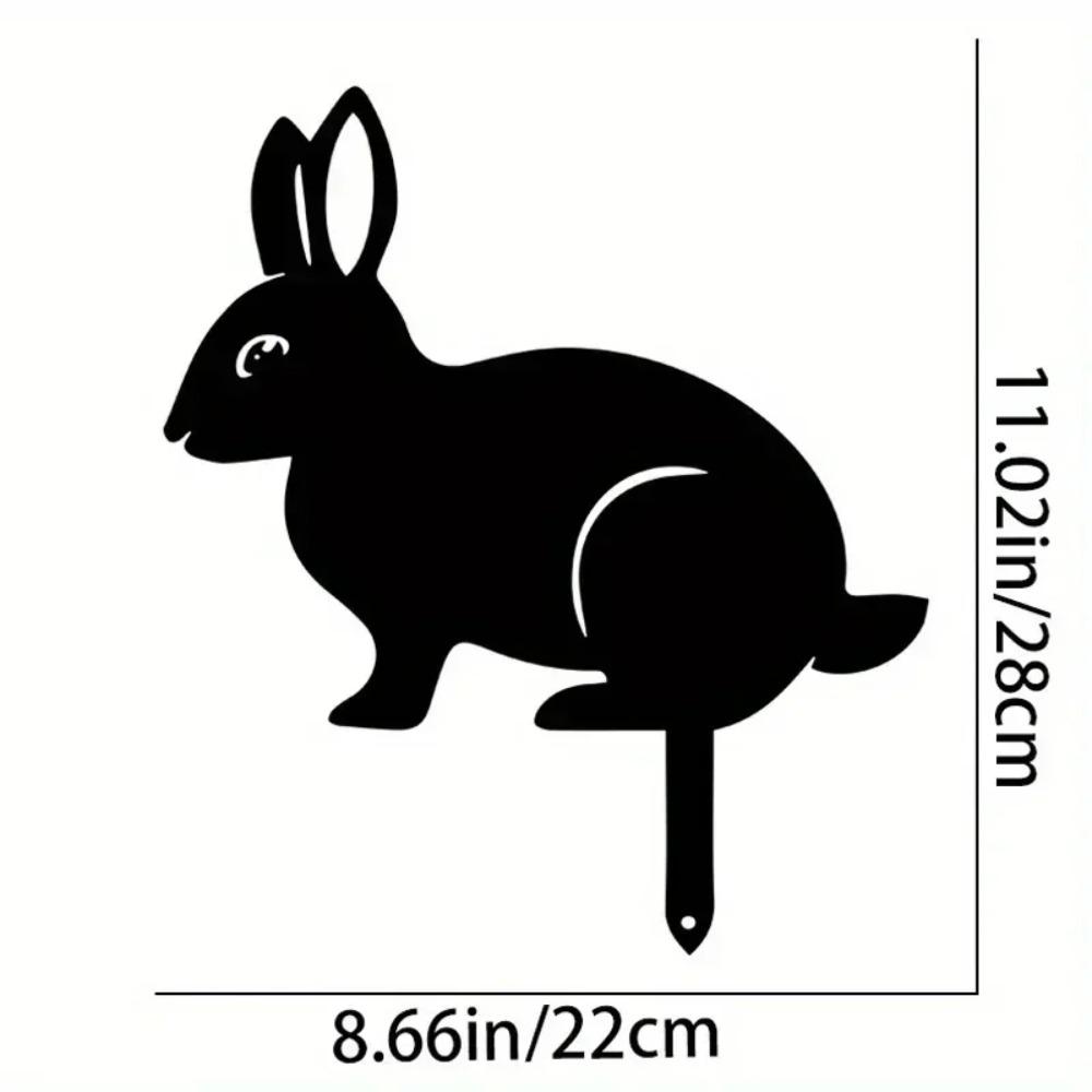 Rabbit/Squirrel Figurines Hollow Dust Proof Wrought Iron Realistic Rabbits Art Sculpture for Garden Party Decor Metal Home Yard