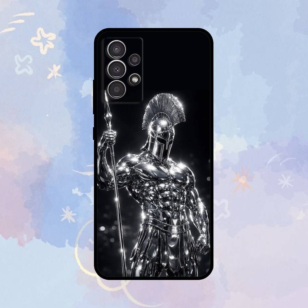 

AAA Mercury Texture Angel Phone Case For Samsung Galaxy A73,A72,A71,A70,A53,A52,A51,Others Soft Black Cover Samsung a22 5g