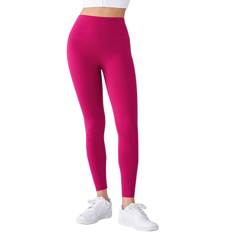Womens High-Waisted Seamless Yoga Leggings With Butt-Lifting Effect 80% Nylon 20% Spandex Quick-Dry Stretchy Fitness Pants