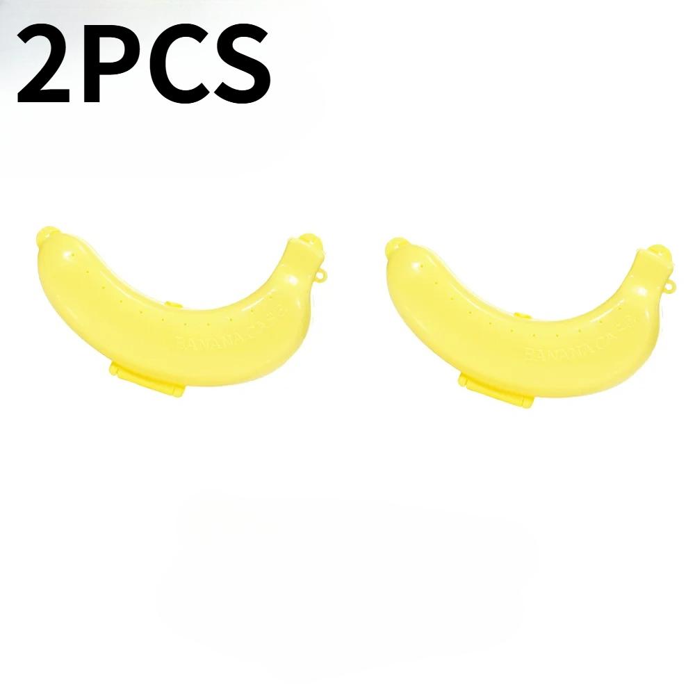 3 Stück tragbare Bananenaufbewahrungsbox für Outdoor-Reisen, süße Bananenbox, Schutzhülle, Reise, Schüler, Mittagessen, Obstaufbewahrungsbox, Halter
