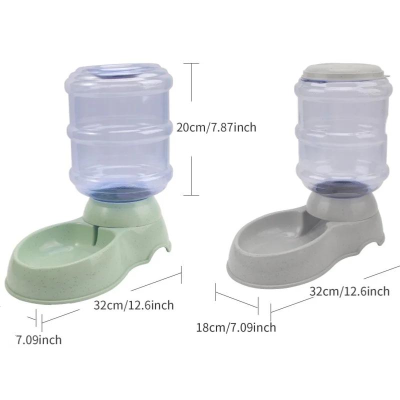 Pet Automatic Feeders Waterer Dog Cat Plastic Drinking Bowl Large Capacity Water Food Dispenser Dog Bowl Home Pets Accessories
