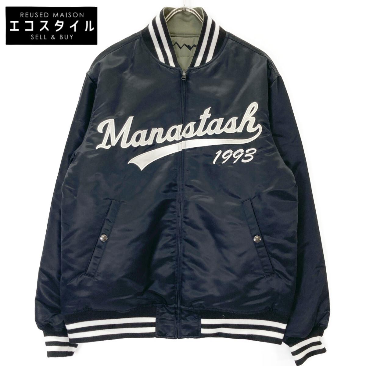 

MANASTASH Navy x Khaki Reversible Nylon Stadium Jacket Jacket M navy/khakiUsed