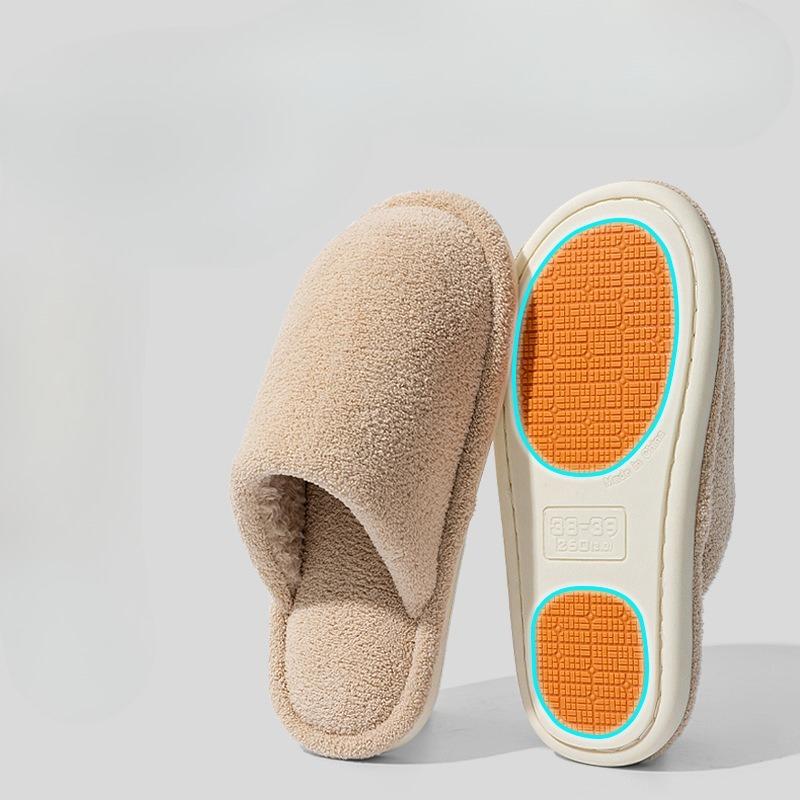 Stille bomullssko, tykksålede sklisikre tøfler for kvinners innendørs hjemmebruk