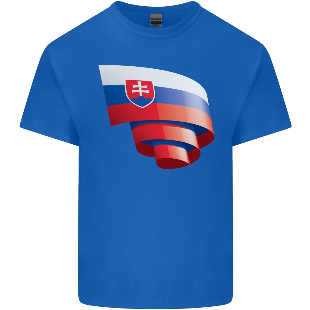 Curled Slovakia Flag Slovakia Day Football Unisexs Light Cotton TShirt