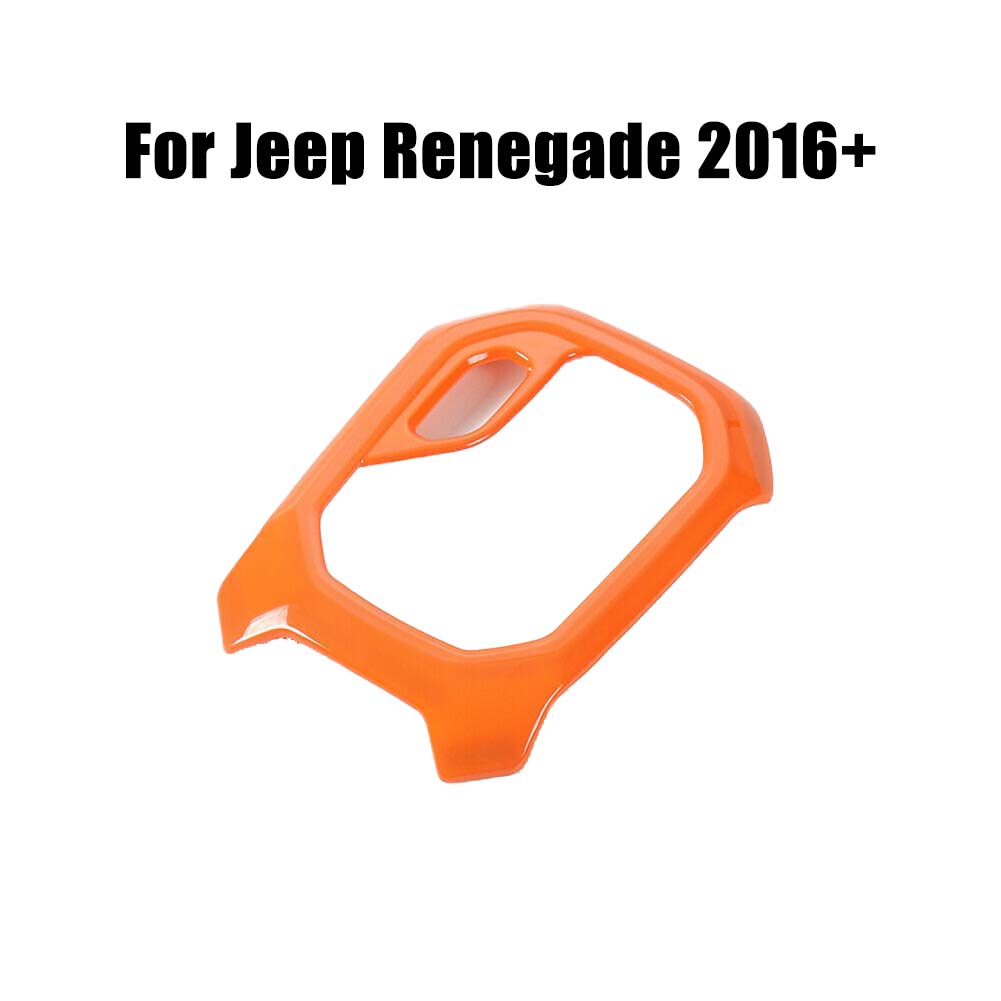 Dekorasjon for girpaneeldeksel i midtkonsollen for bil ABS-plast oransje for Jeep for RENEGADE 2016+ biltilbehør