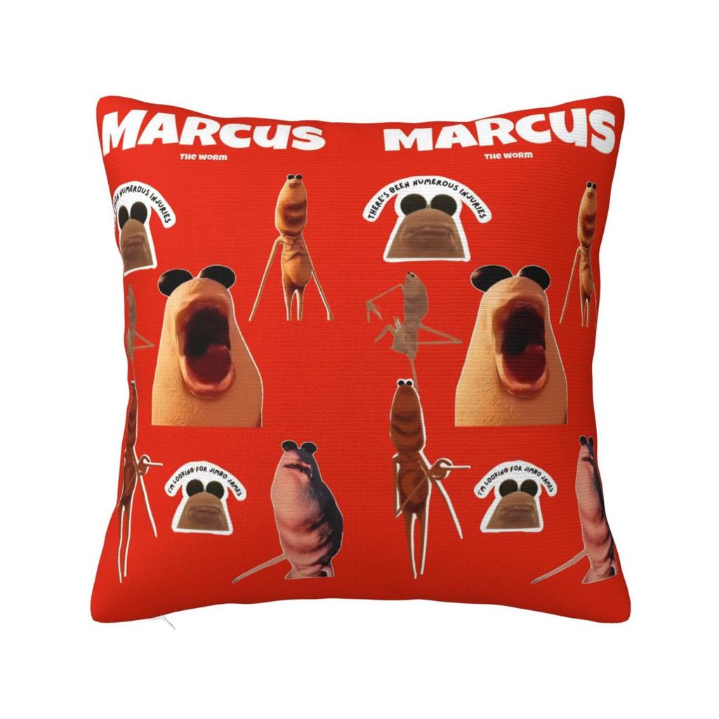 Dangerous Pillowcases Polyester Room Marcus The Worm Meme Cushion Case Creative Decorative Pillow Cover 4545