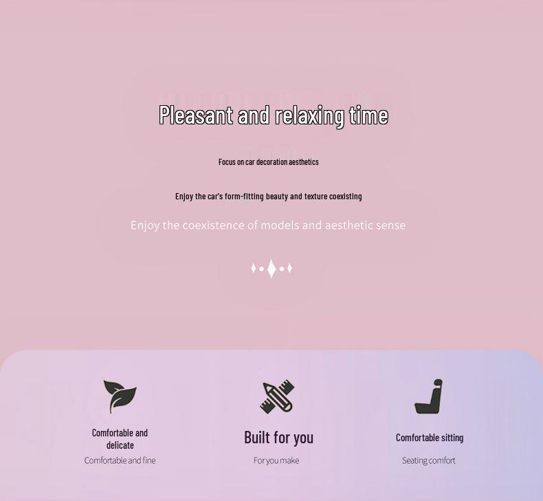 Leapmotor T03 Universal Cartoon Linen Car Seat Cover Set, Full Surround, Four Seasons.